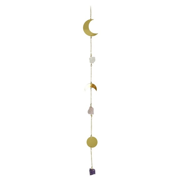 NEW Lasting Smiles Gold Moon and Crystal Sun Catcher - Picture 1 of 2